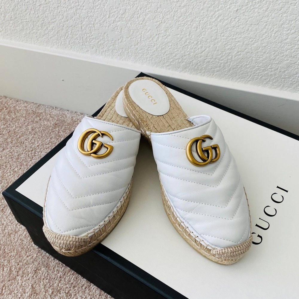 Brand New Gucci classic GG espadrille slides